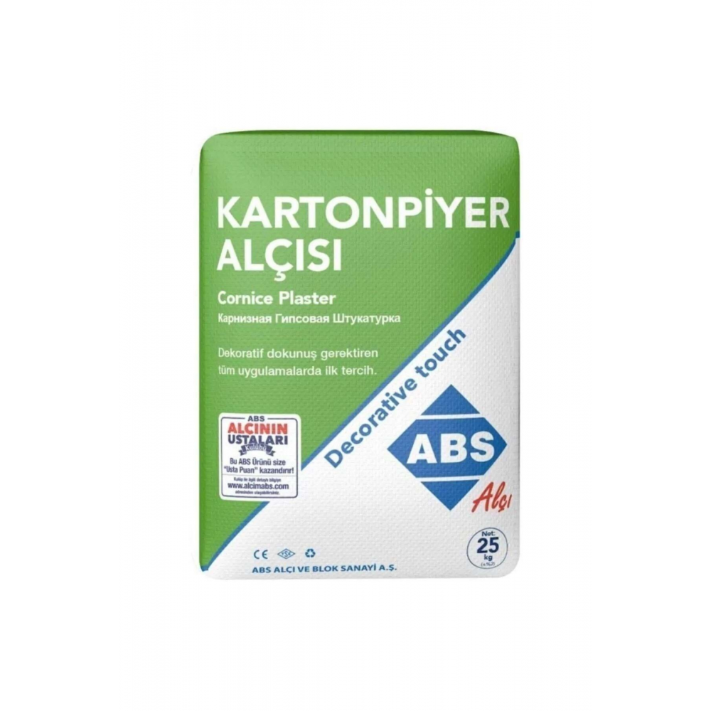 Çabuk Donan Alçı (KARTONPİYER ALÇISI) 3kg - Pürüzsüz Yüzey