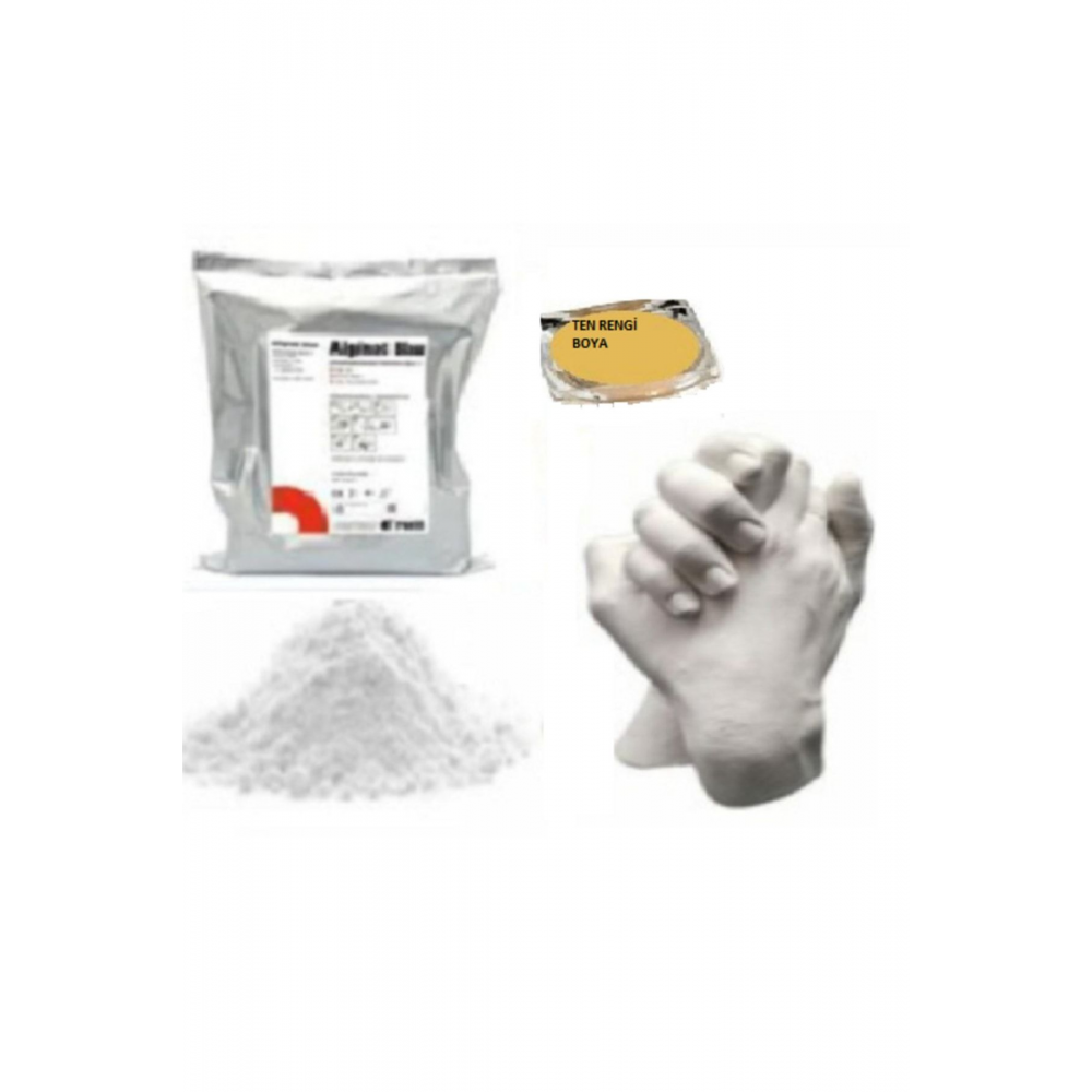 Aljinat El Heykeli Kalıbı Ten Rengi Boyalı Ekonomik Seti 1 Kg K.pyer Alçısı 450 gr Aljinat