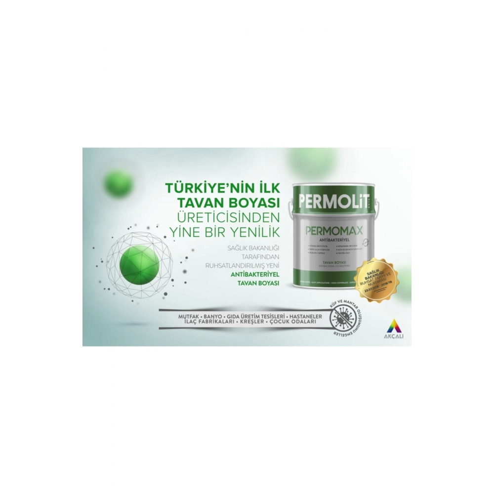 Permomax Antibakteriyel Küf Önleyici Tavan Boyası 3.5 Kg