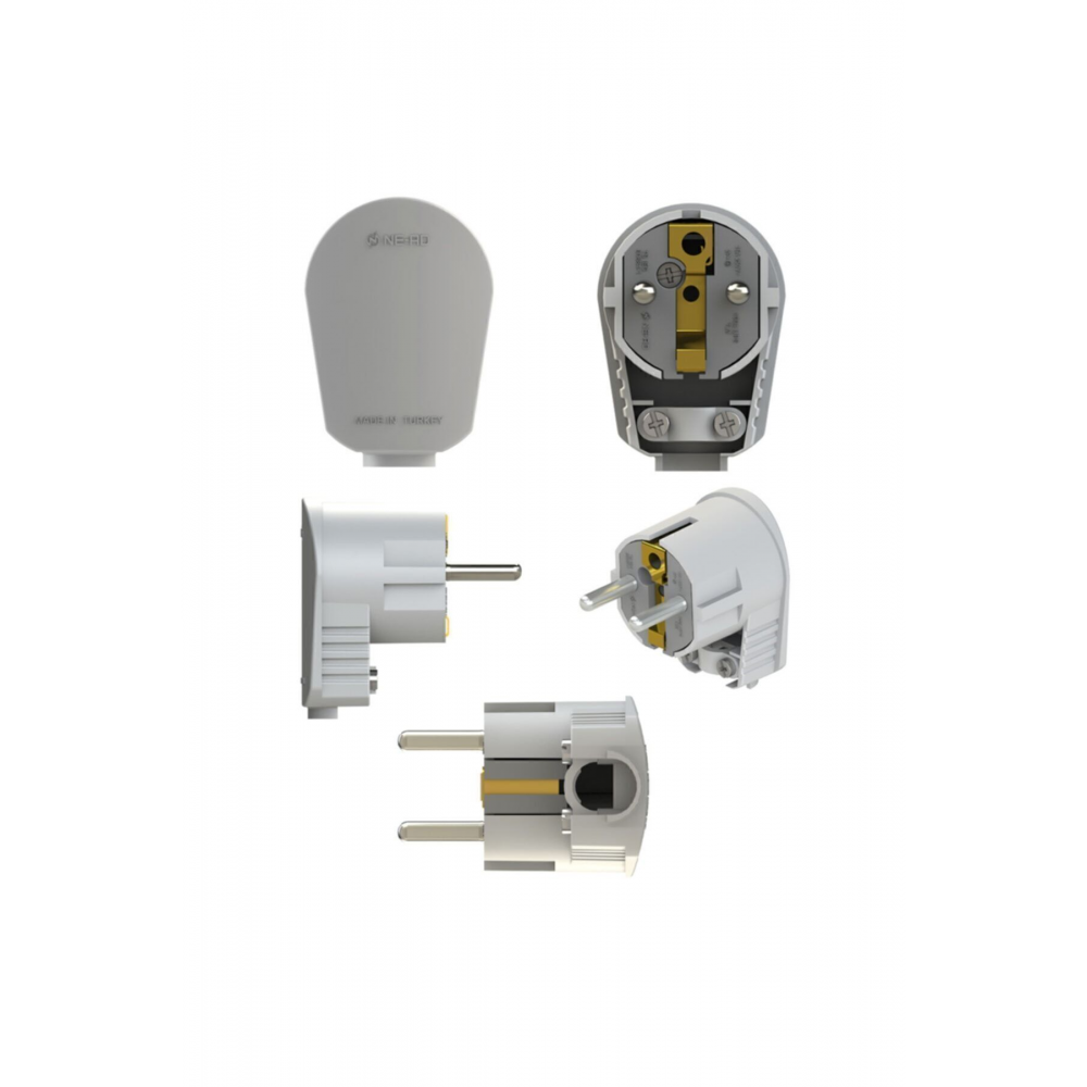 L Tipi Topraklı Erkek Fiş