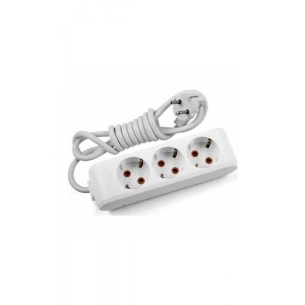 Viko 3'lü Üçlü Topraklı Uzatma Kablolu Grup Priz 2 Metre Orijinal Ürün