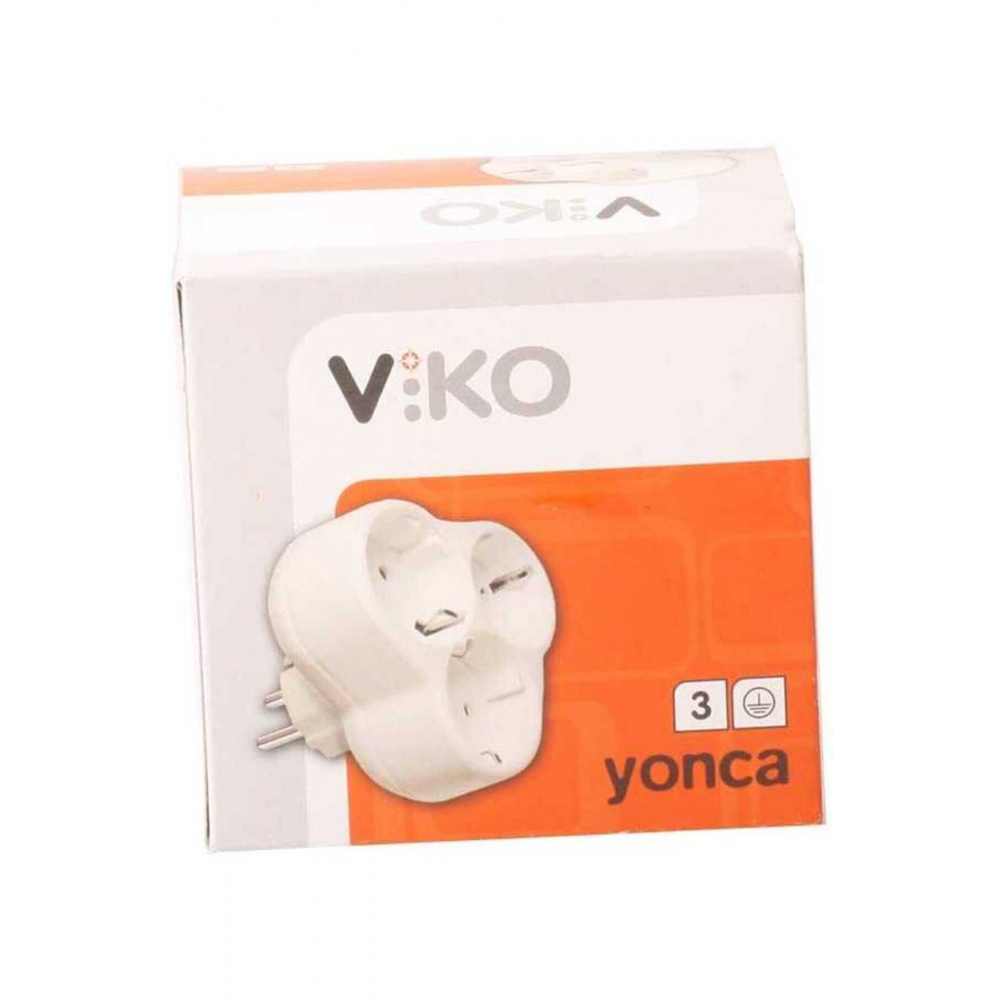 Viko Üçlü Fiş Priz Çoğaltıcı Yonca Çoklu Grup Priz