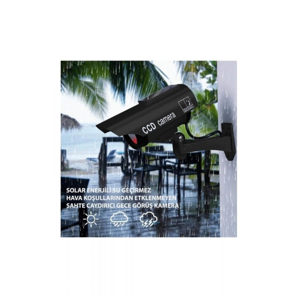 Güneş Enerjili Solar Sahte Kamera Solar Caydırıcı Su Geçirmez