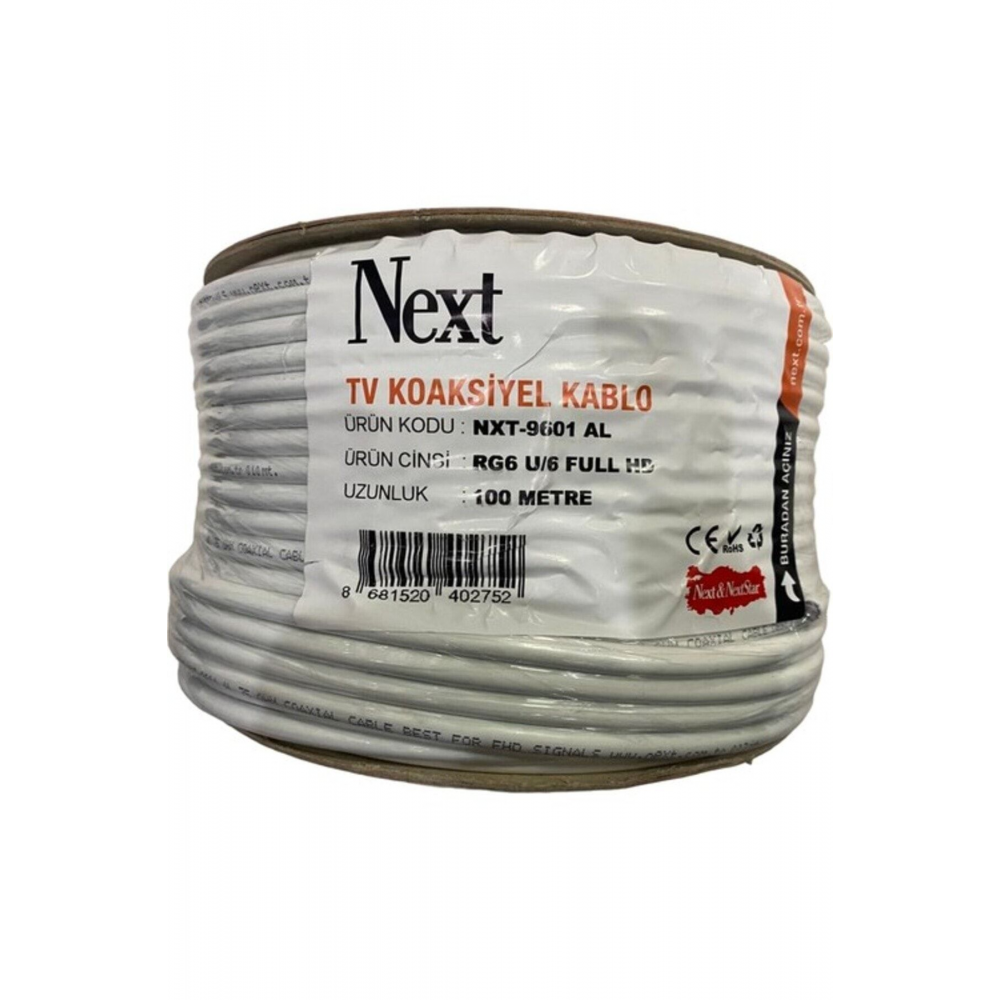 NXT-9601 Rg6 U/6 Anten Kablosu 100 Metre