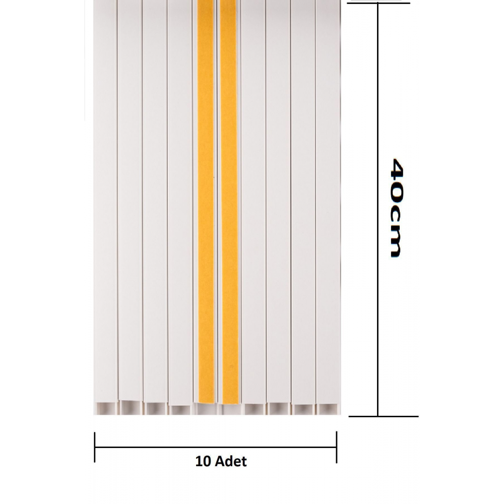 4 Metre Kedinden Yapışkanlı Kablo Kanalı | 4m (10 Adet x 40cm)  Kablo Gizleyici | 25x16mm