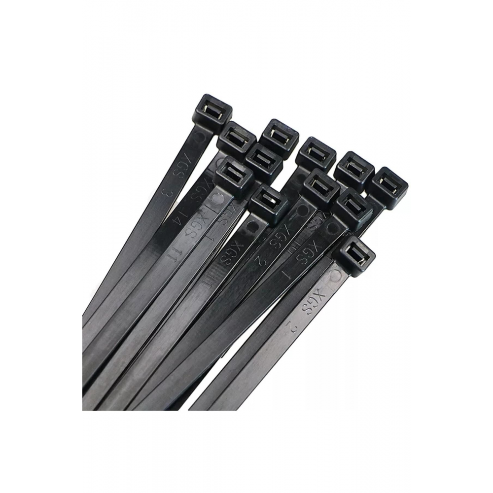 4.8 X 400 Kablo Bağı Plastik Cırt Kelepçe Siyah 100 Adet