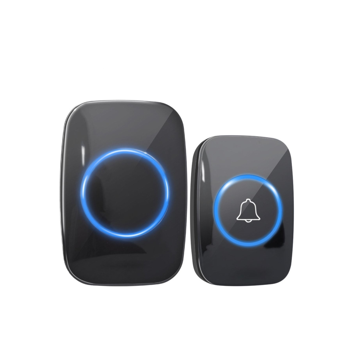 Kablosuz Kapı Zili Logosuz Tasarım Uzaktan Kumandalı Led Işıklı Kapı Zili Yüksek Sesli Uzun Mesafeli