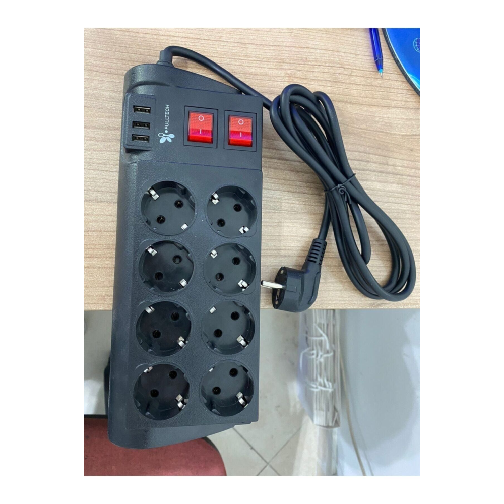 Ftr-08 8'li Termal Akım Korumalı 3xusb Li Priz