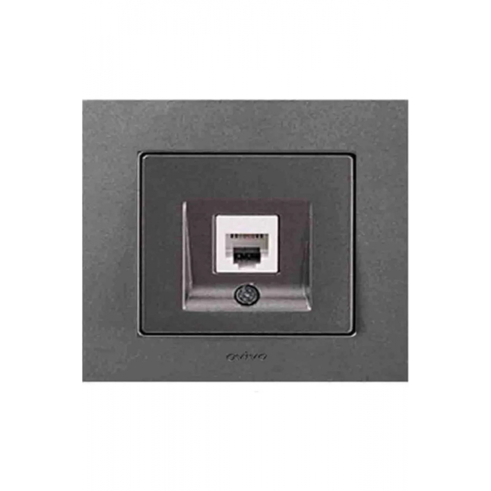 Seldur Cat3 Grano Füme Numeris Telefon Prizi Mekanizma Çerçeve