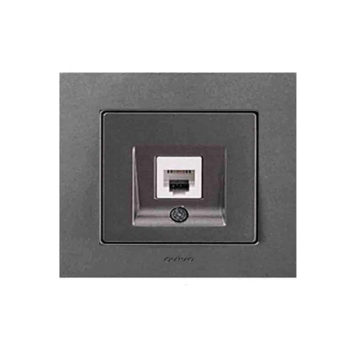 Seldur Cat3 Grano Füme Numeris Telefon Prizi Mekanizma Çerçeve