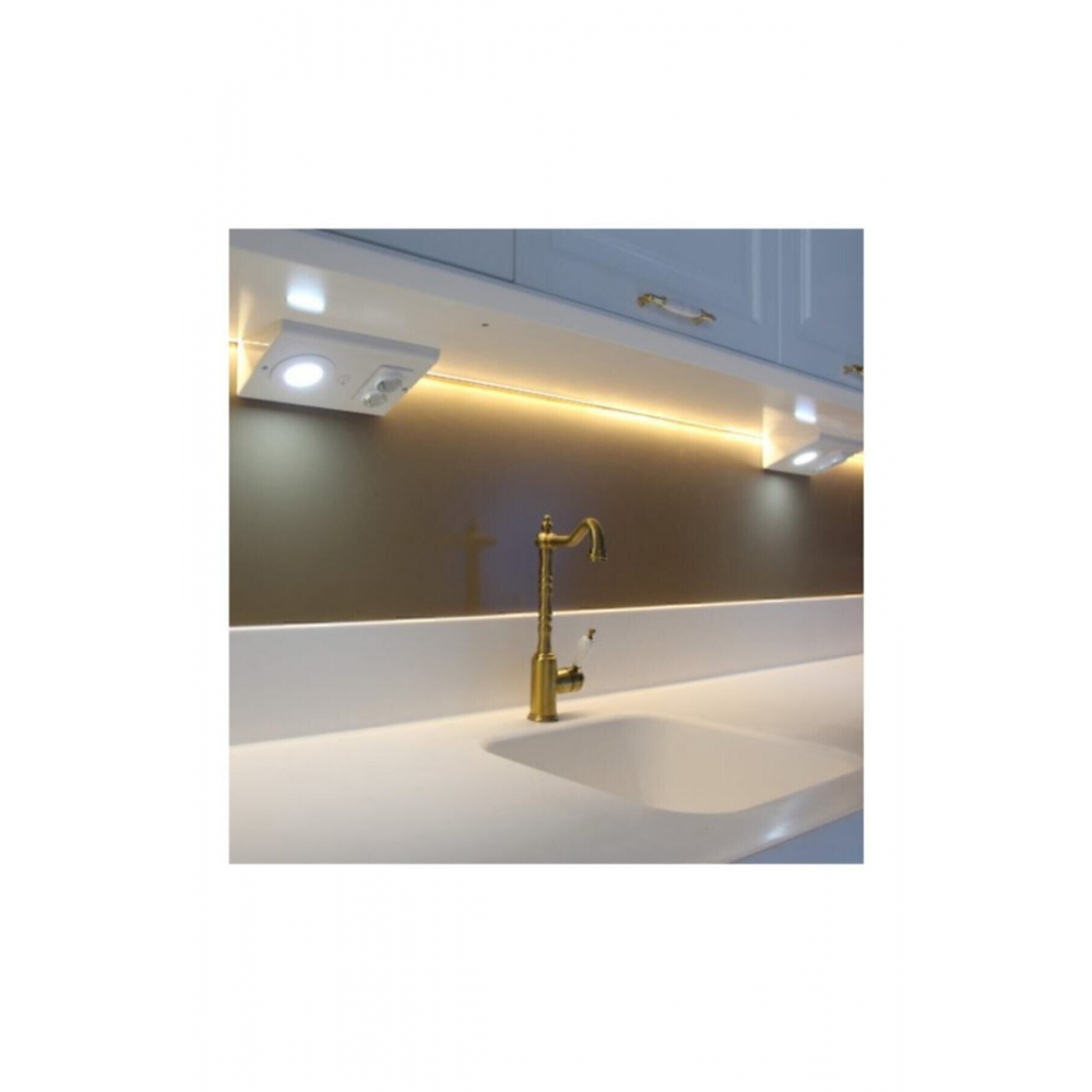 Bizce Led Park Mutfak Dolap Tezgah Altı Aydınlatmave Prizi (BEYAZ IŞIK) 1305-65
