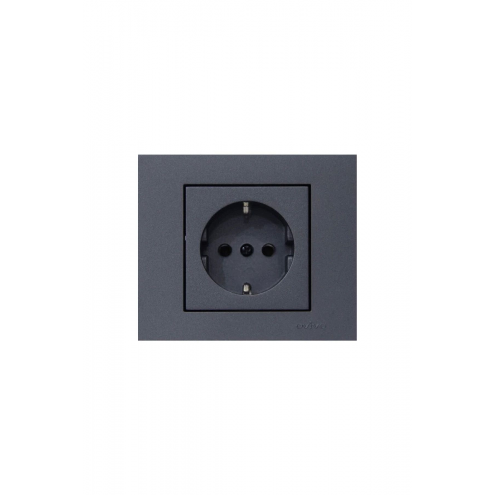 Grano Füme Topraklı Priz