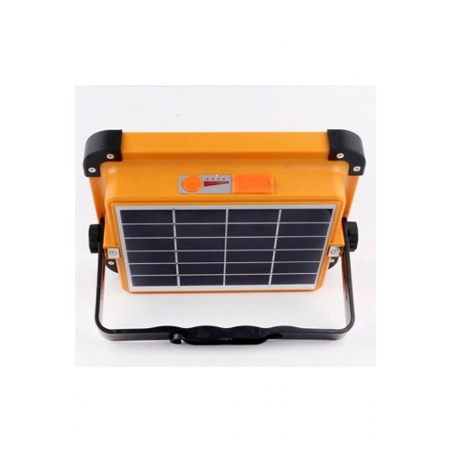 Ct-4698 Güneş Enerjili Solar 200w Watt Led Projektör Taşınabilir Sarı Beyaz Ve Çakar Işık Lamba