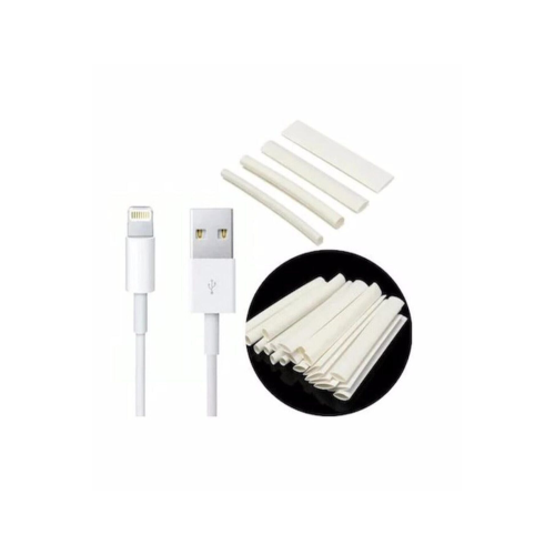 1 Metre Beyaz Daralan Makaron 6.4 Mm Kablo Yalıtım Isıyla Daralan Makaron Iphone Şarj Aleti Tamir