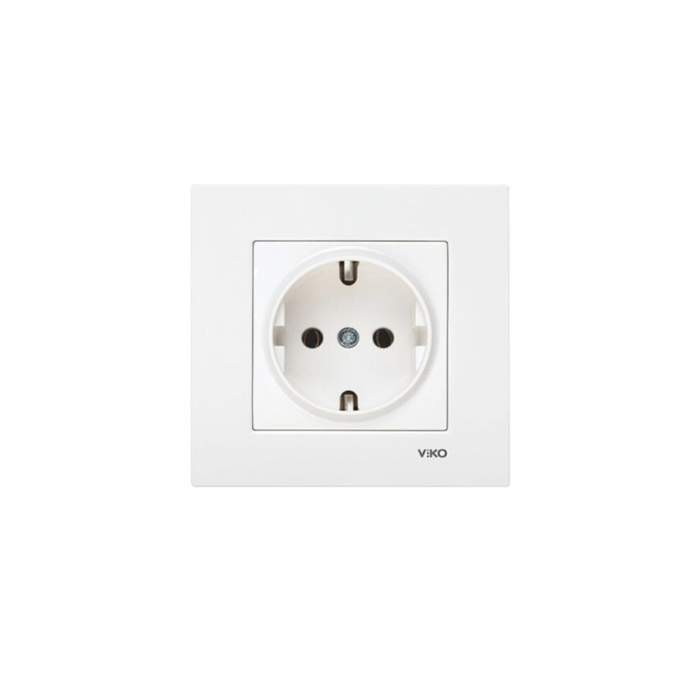 Kare Topraklı Priz Beyaz Ürün Alkano