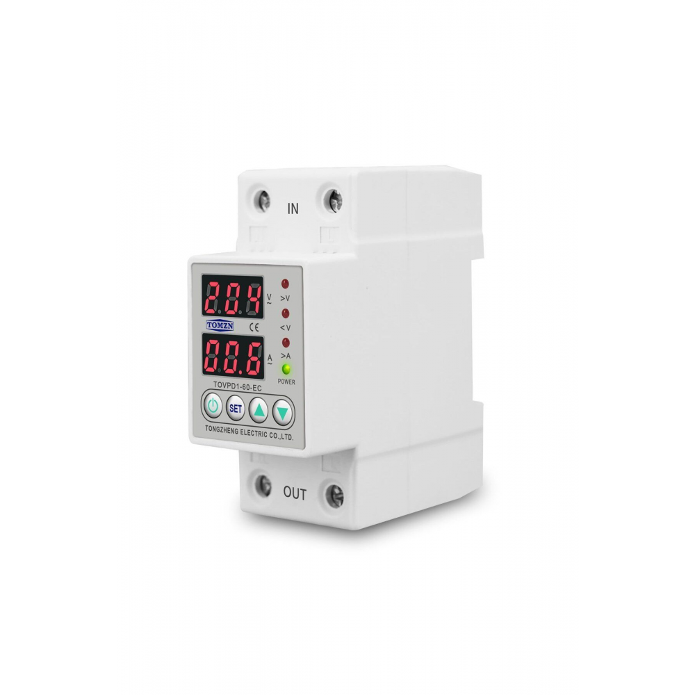 Voltaj Ve Akım Koruma Rölesi Yüksek Alçak Gerilim Akım Koruyucu 63a Elektrik Bekçisi
