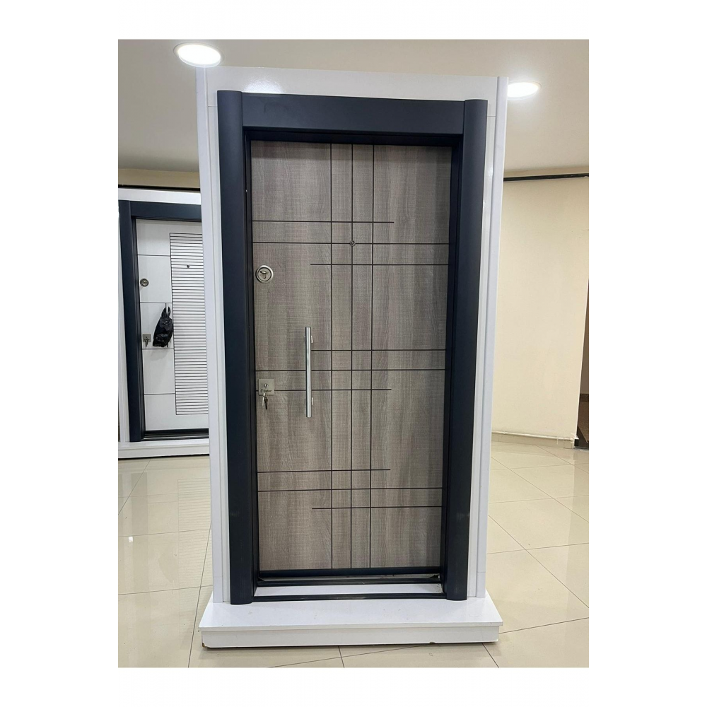 Çelik Kapı, Gri Renk Çelik Kapı, Celik Kapi Modelleri Sağ Açılım