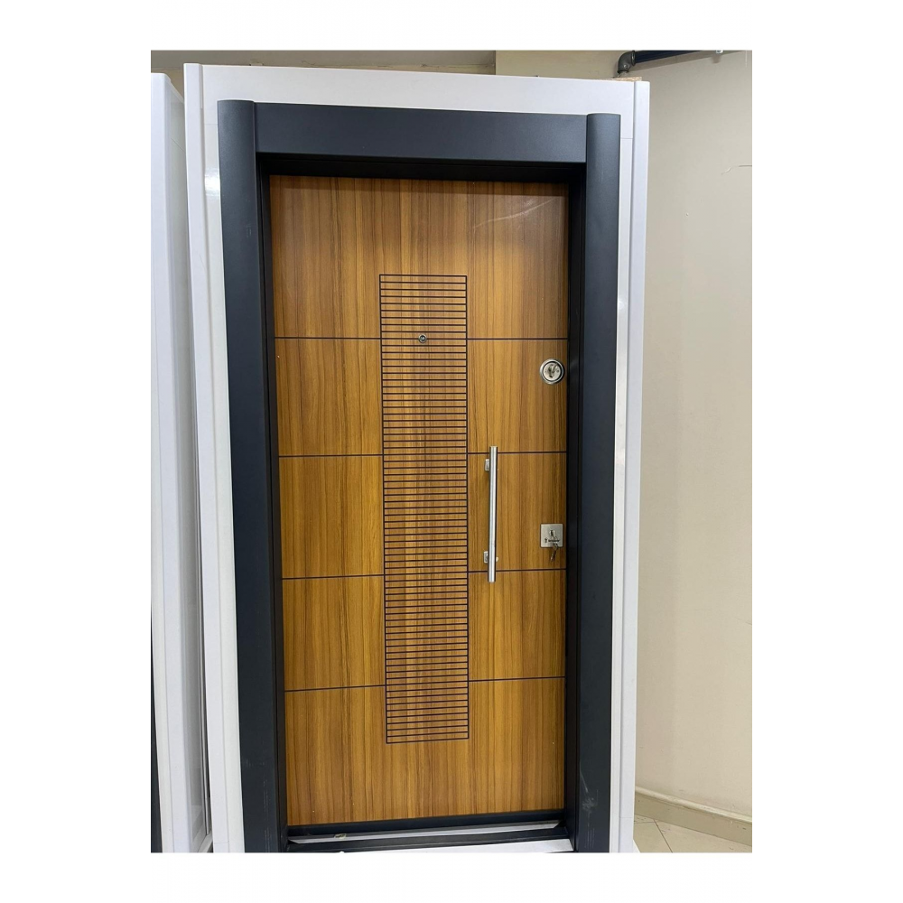 Çelik Kapı Tırnaklı Çelik Kapı, Daire Kapısı, , Ahşap Desenli Çelik Kapı Sol