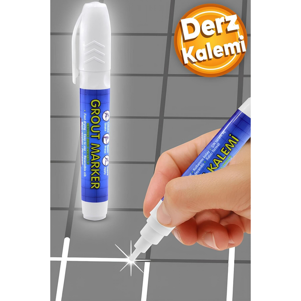 Derz Dolgu Kalemi Fayans Beyaz Hızlı Kuruyan Su Bazlı Kokusuz Kalıcı Yenileme