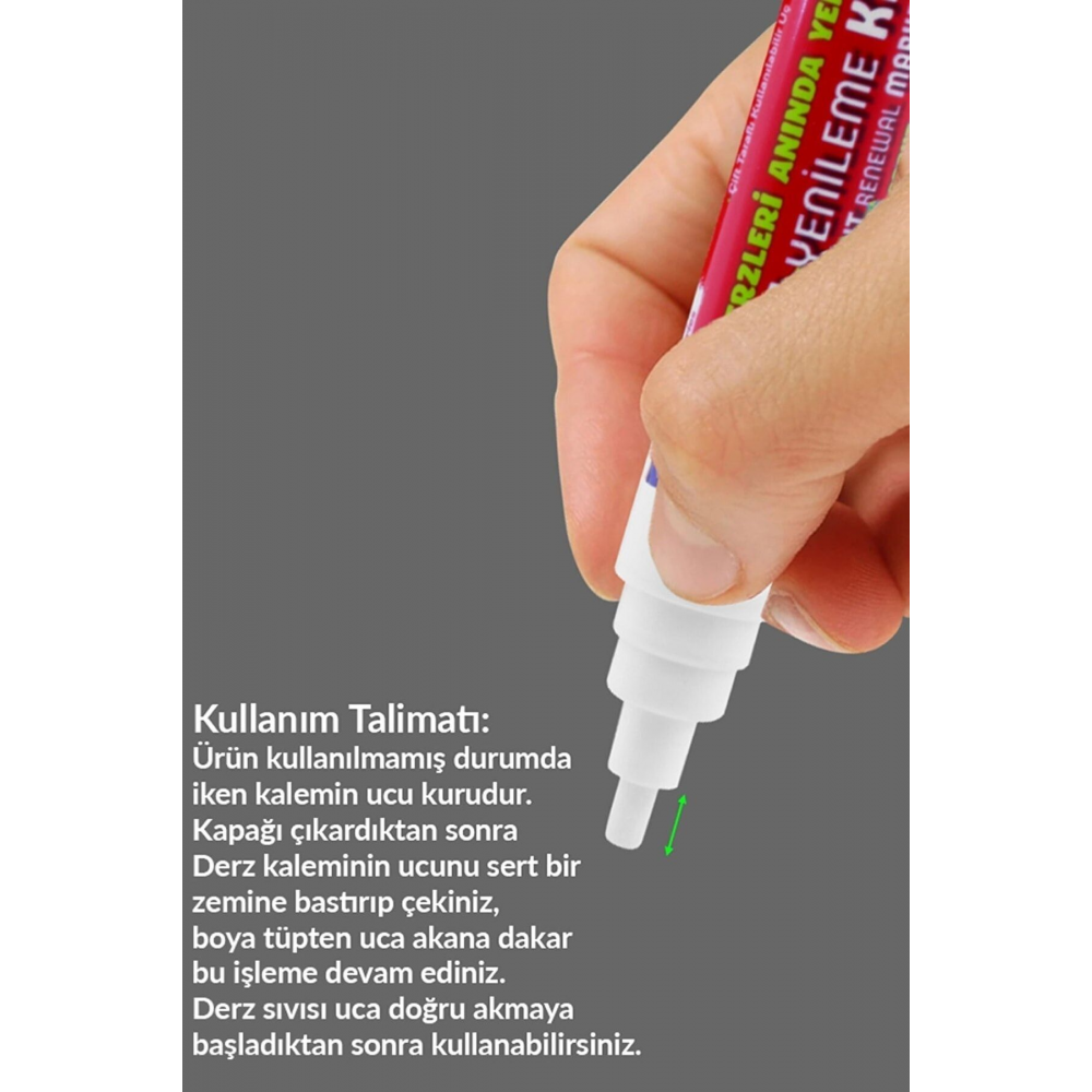 Derz Dolgu Kalemi Fayans Beyaz Hızlı Kuruyan Su Bazlı Kokusuz Kalıcı Yenileme