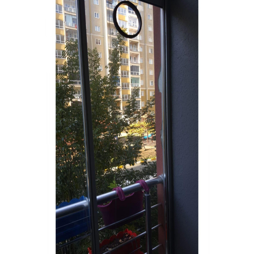 Doğal Gaz Çift Cam Isıcam Menfezi Dairesel Açıp Kapama Sistemi Gri 7004