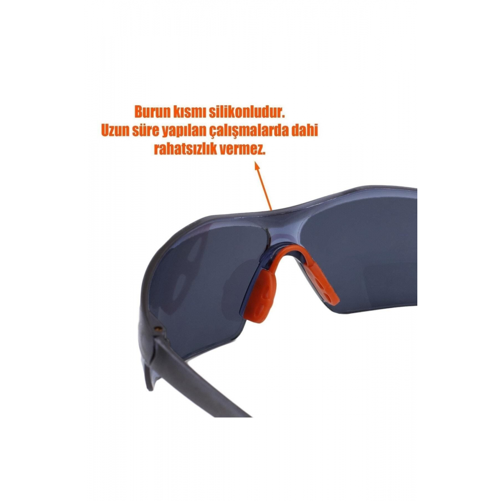 Iş Güvenlik Güvenliği Kaynakçı Gözlüğü Uv Koruyucu Silikonlu Gözlük S1100 Siyah Ürünleri