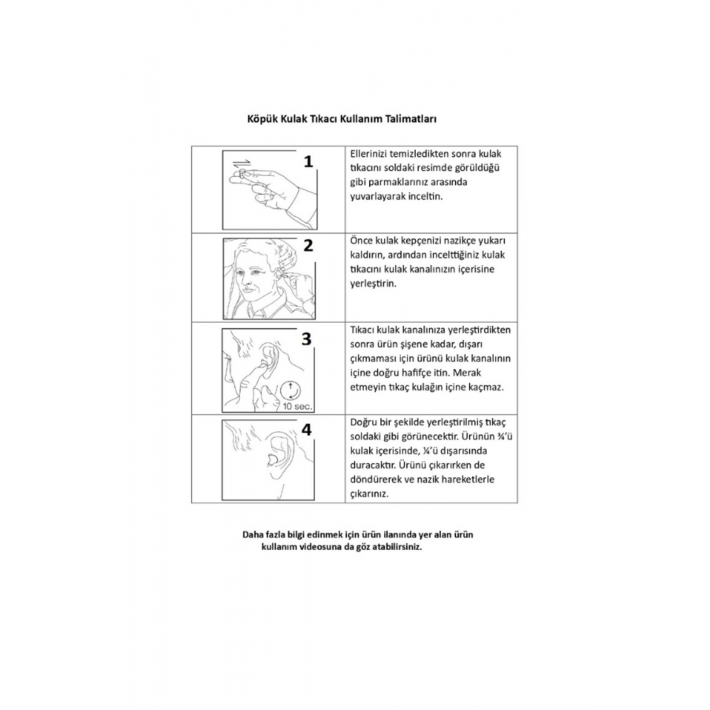 Kulak Tıkacı Deneme Paketi (4 Çift)