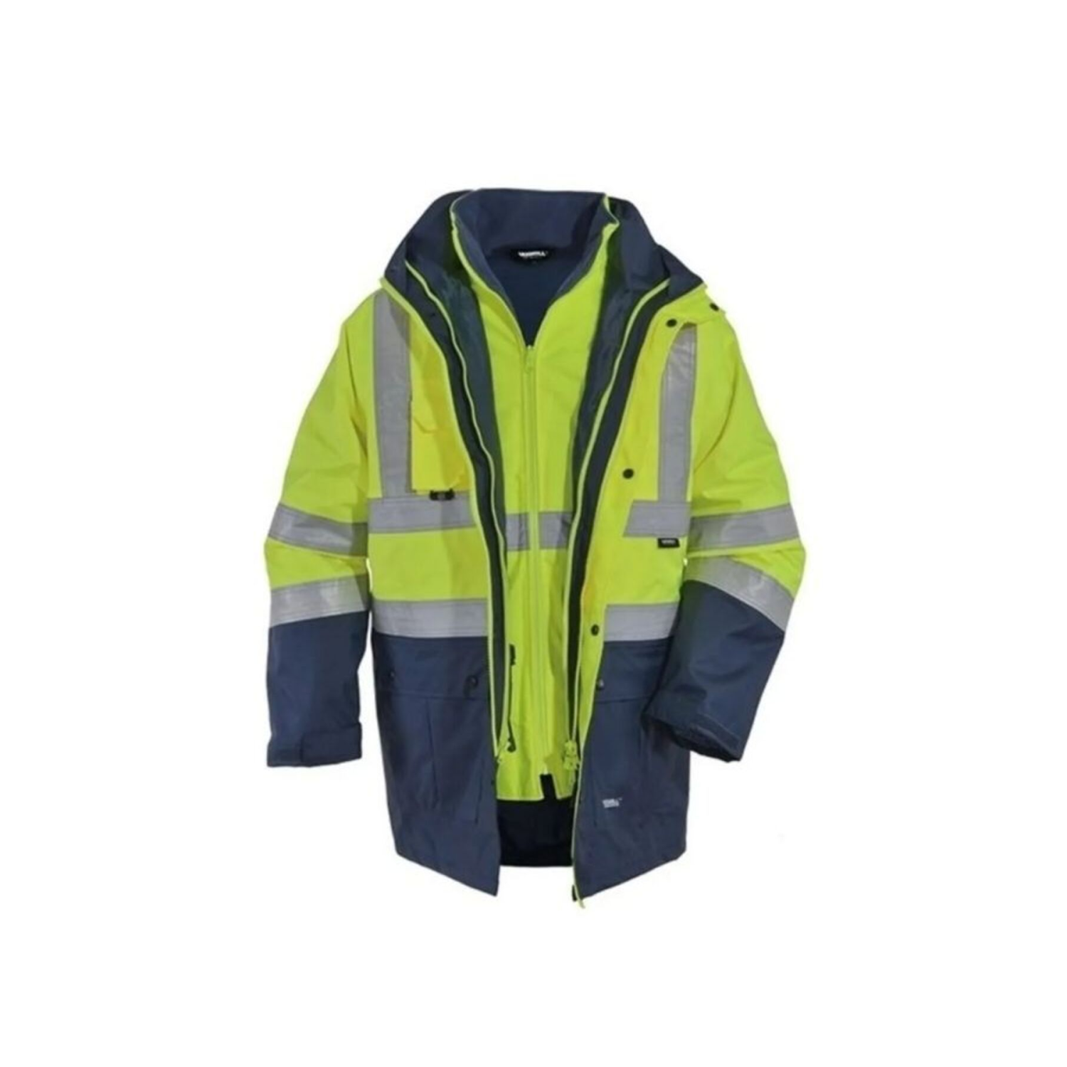 5+1 Reflektörlü Kışlık Mont Parka İçi Çıkmalı Yerli Kaban İşçi Montu Mühendis Montu