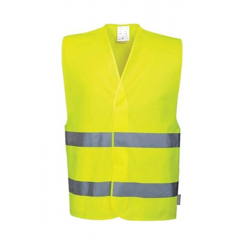 Fosforlu İkaz Yeleği Sarı 5 cm Reflektörlü Standart
