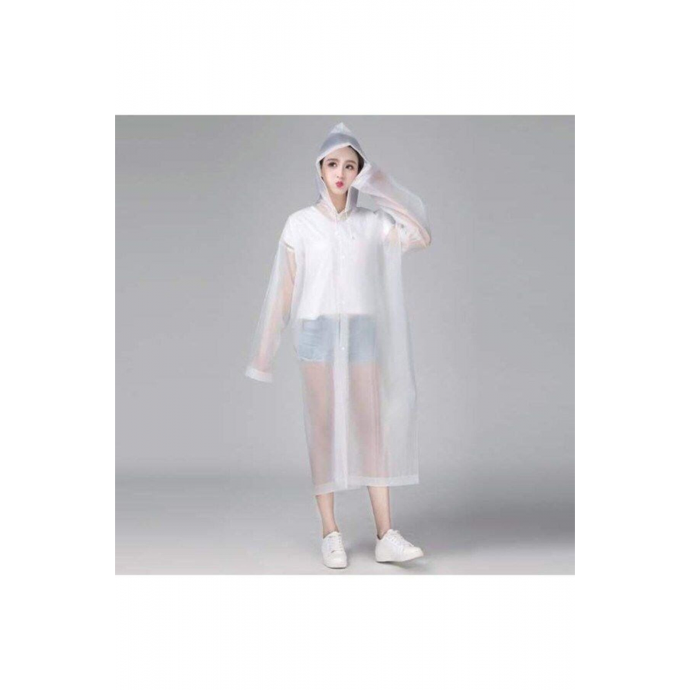 Unisex Yağmurluk, Şeffaf Su Geçirmez Pvc Şık Kıyafetüstü Eva Yağmurluk