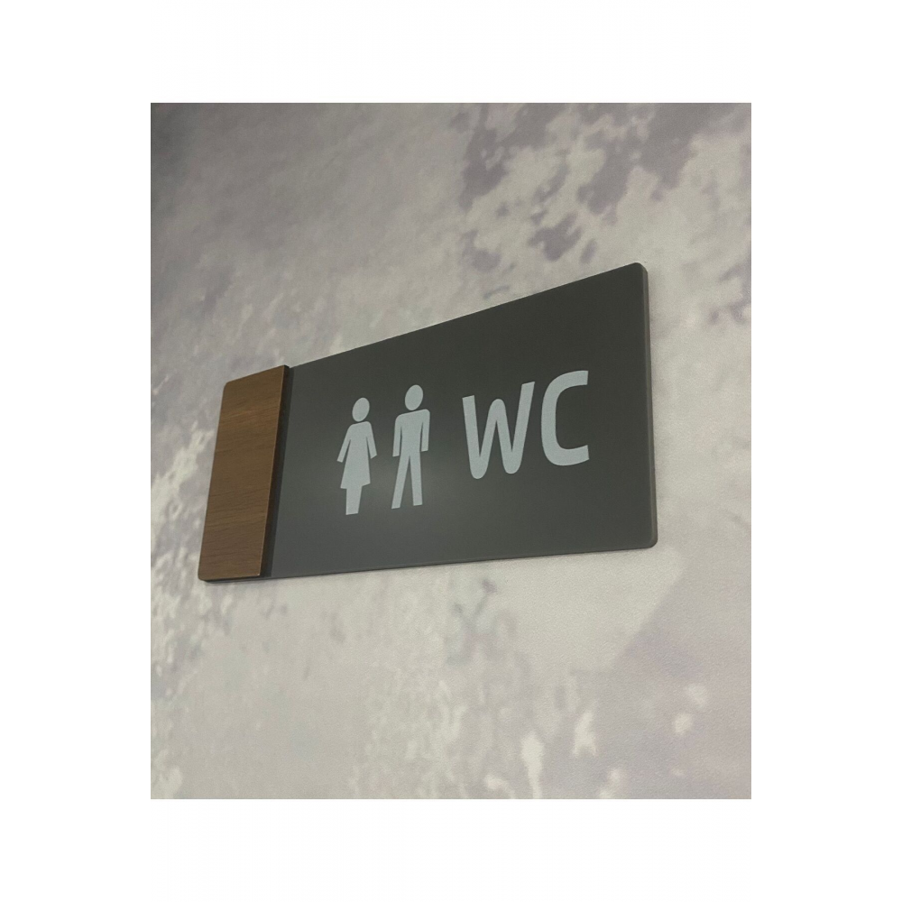 Wooden Serisi Wc Yönlendirme Tabelası