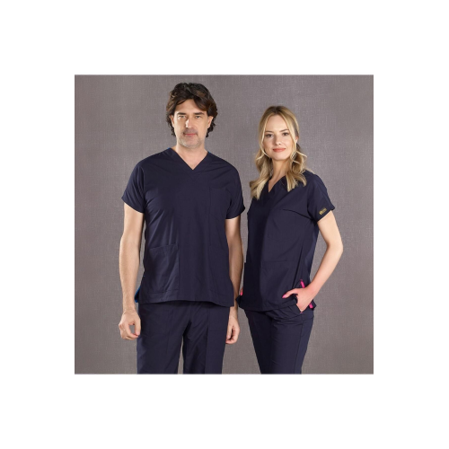 Lacivert Dr Greys Terikoton Doktor Hemşire Forması Medikal Forma Cerrahi Takım Ince Kumaş (ALT ÜST)