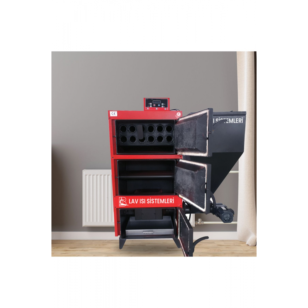 Katı Yakıtlı (Otomatik Borulu) 35.000 KCAL/H-47 KW Kalorifer Kazanı