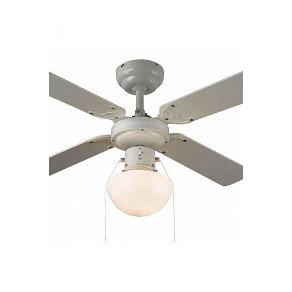 Aydınlatmalı Beyaz Kanat Eko Tavan Vantilatörü