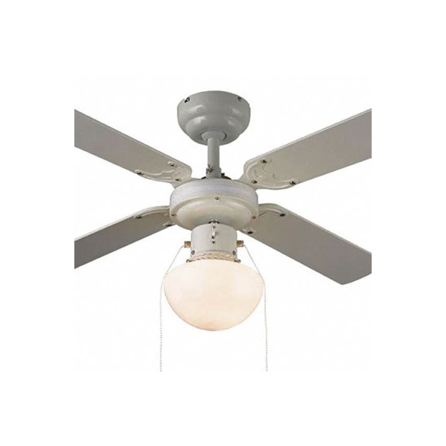 Aydınlatmalı Beyaz Kanat Eko Tavan Vantilatörü