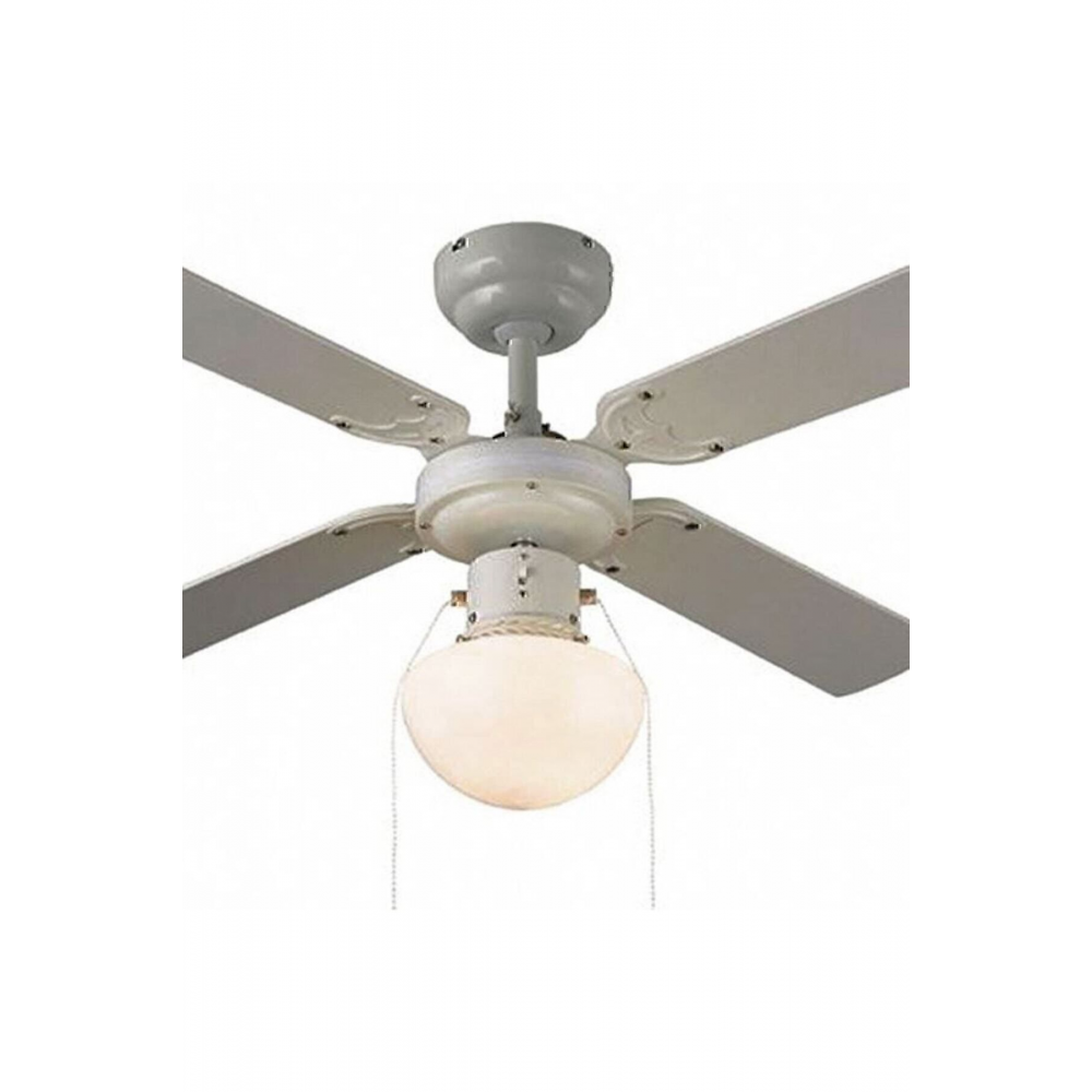 Aydınlatmalı Beyaz Kanat Eko Tavan Vantilatörü