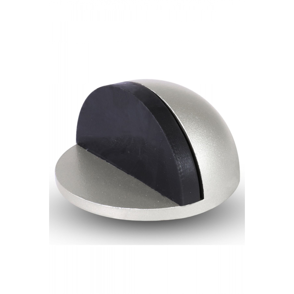 Yarımay Yapışkanlı Kapı Kolu Stoperi Tamponu Metal Kapı Stopu Durdurucu Tutucu Tutacağı Gri