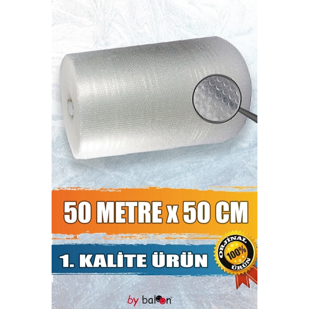 Balonlu Naylon 1 .sınıf Balonlu Poşet Patpat Havalı Naylon Pat Pat Ambalaj Pat Pat - 50cm X 50metre