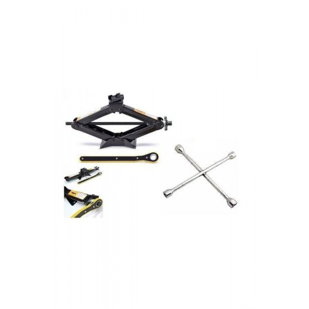 Tüv Onaylı Meşem Cırcırlı Krikolü Bijon Anahtarı Kampanyası 1,5 Ton Cırcırlı Kriko+bijon Set