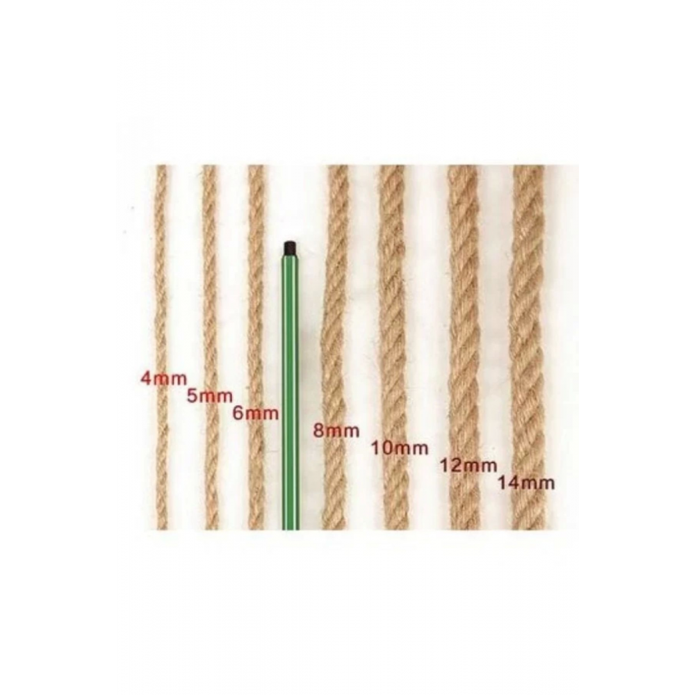 6 Mm Jüt Halat Kendir Urgan Halat Ip 100 Metre Dekoratif Halat