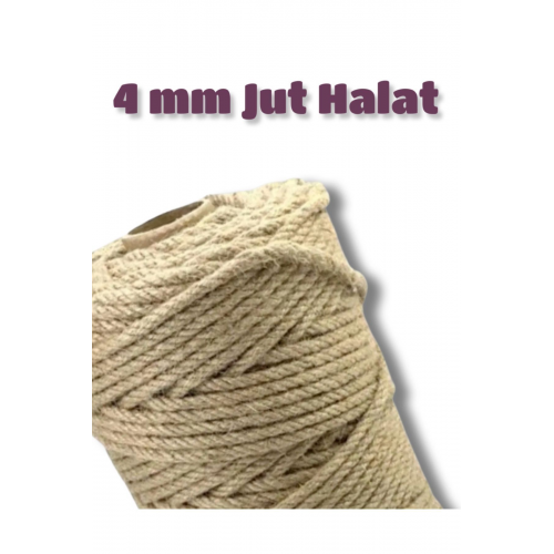 Jüt Halat Dekor Ipi 4 Mm 50 Metre Ip Halat Ip Hasır Ip Jüt Kendir Ip Jüt Çuval Ip