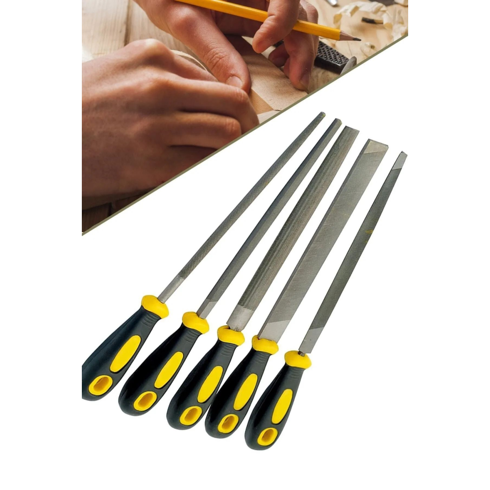 Büyük Boy 5'Li Eğeleme Seti 32Cm Takım Seti...