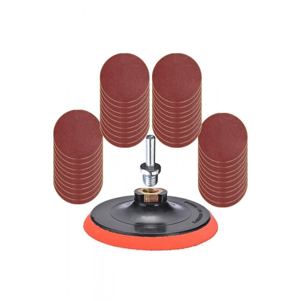 Cırt Zımpara Seti Spiral Taşlama Matkap Uyumlu 115mm 42 Parça