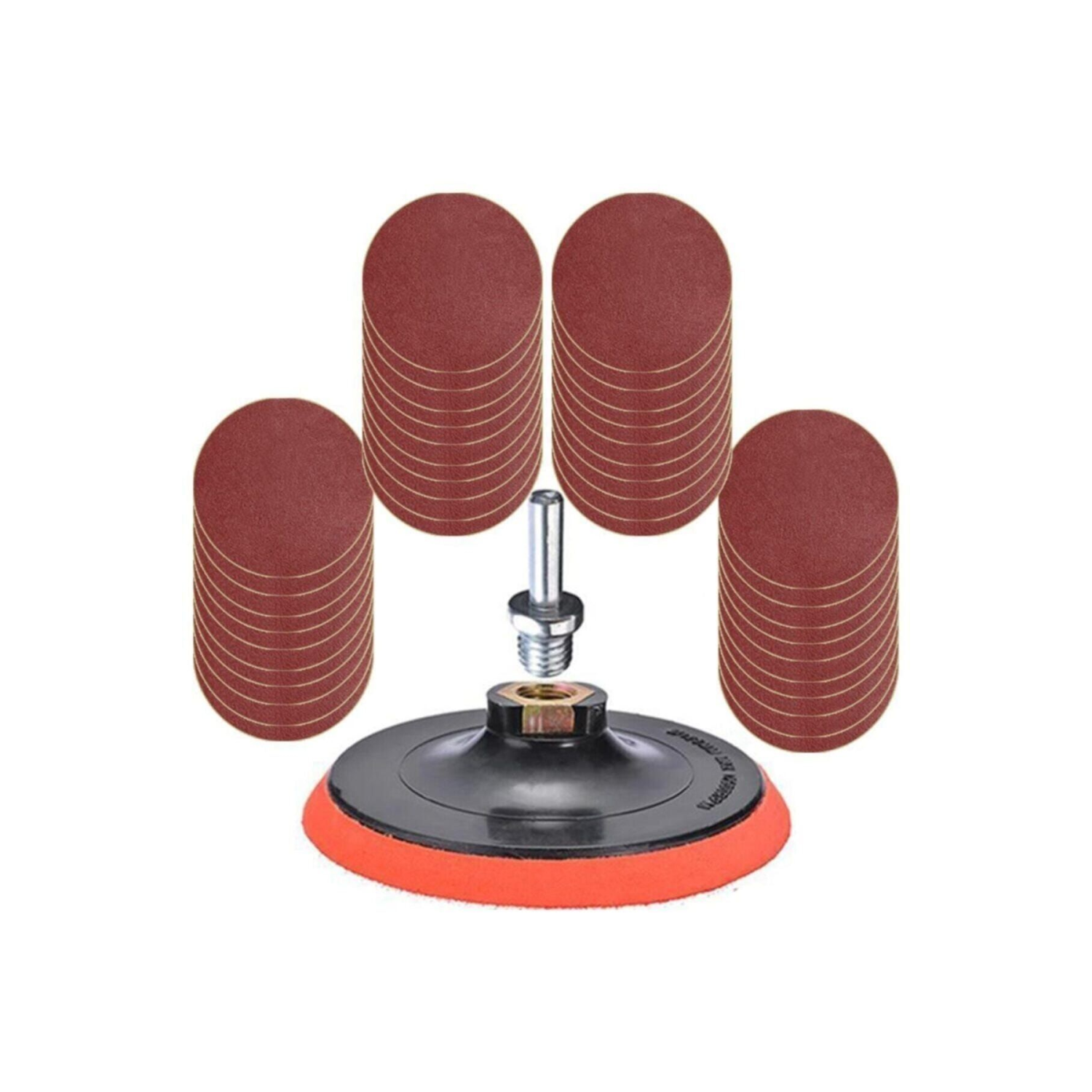 Cırt Zımpara Seti Spiral Taşlama Matkap Uyumlu 115mm 42 Parça