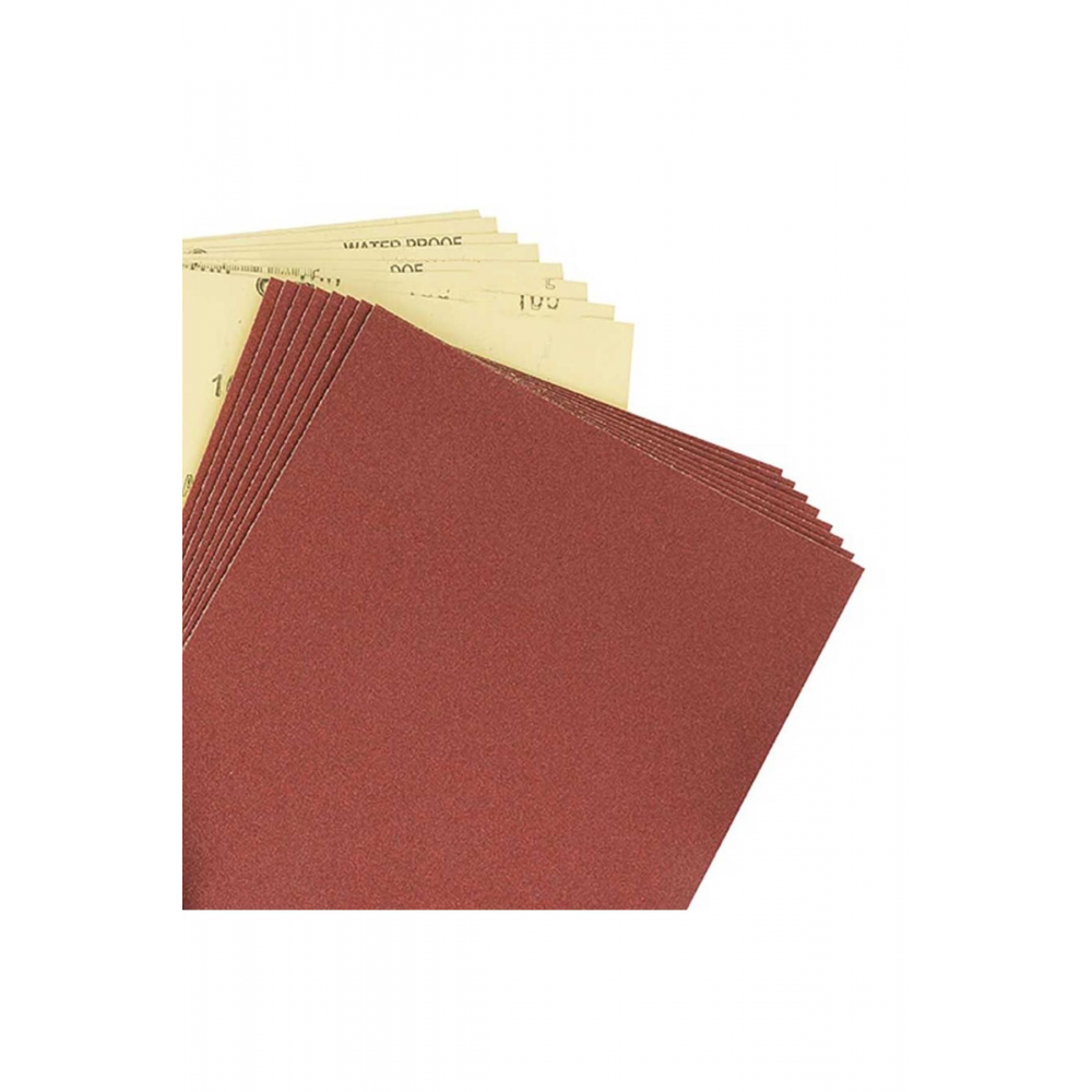 Far Temizleme Ince Kalın Kağıt El Su Zımparası Kağıdı Araç Parlatma Set 500-1000-2500 Kum 10 Adet