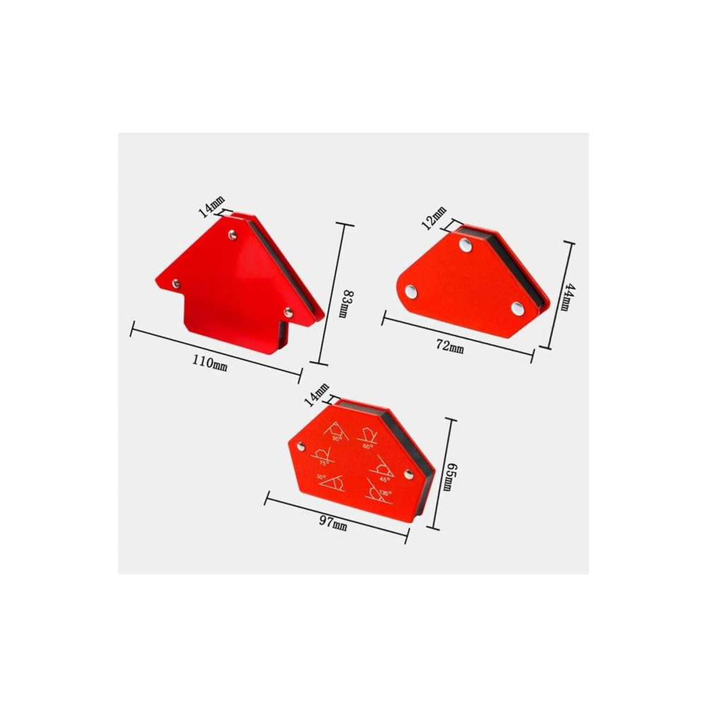 Mıknatıslı Manyetik Gönye Kaynak Tutucu 6'lı Set