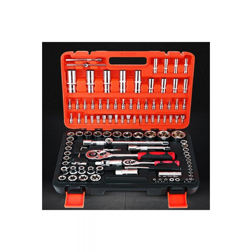 108 Pcs Crv Çeliği Profesyonel Parlak Lokma Takımı 1/2-1/4 (108 Parça)