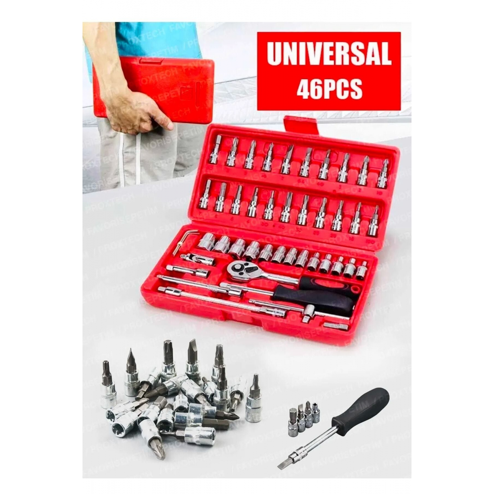 58 Parça 46mini Lokma Takımı Otomatik Cırcırlı 1/4