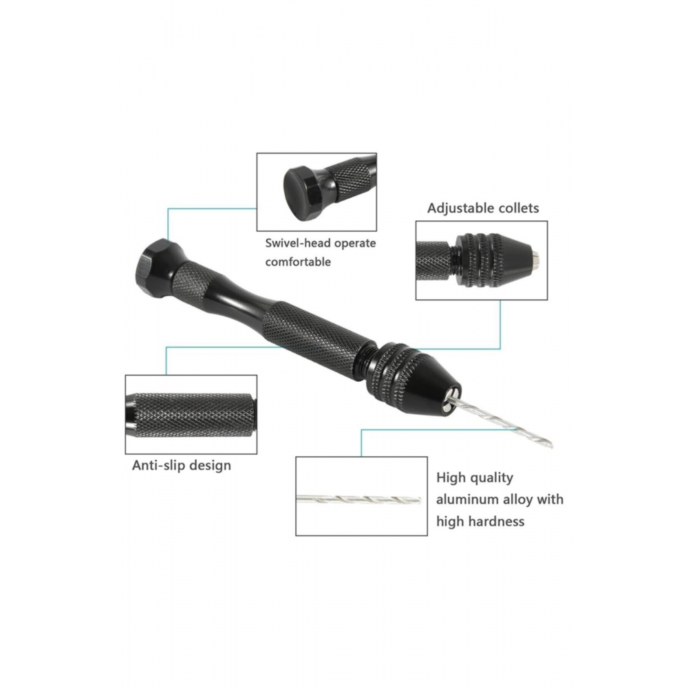 El Matkabı 6lı Matkap Uc Seti Mekanik Pim Mengenesi Hassas Elektronikçi Saatçi Boncuk Delme Aleti