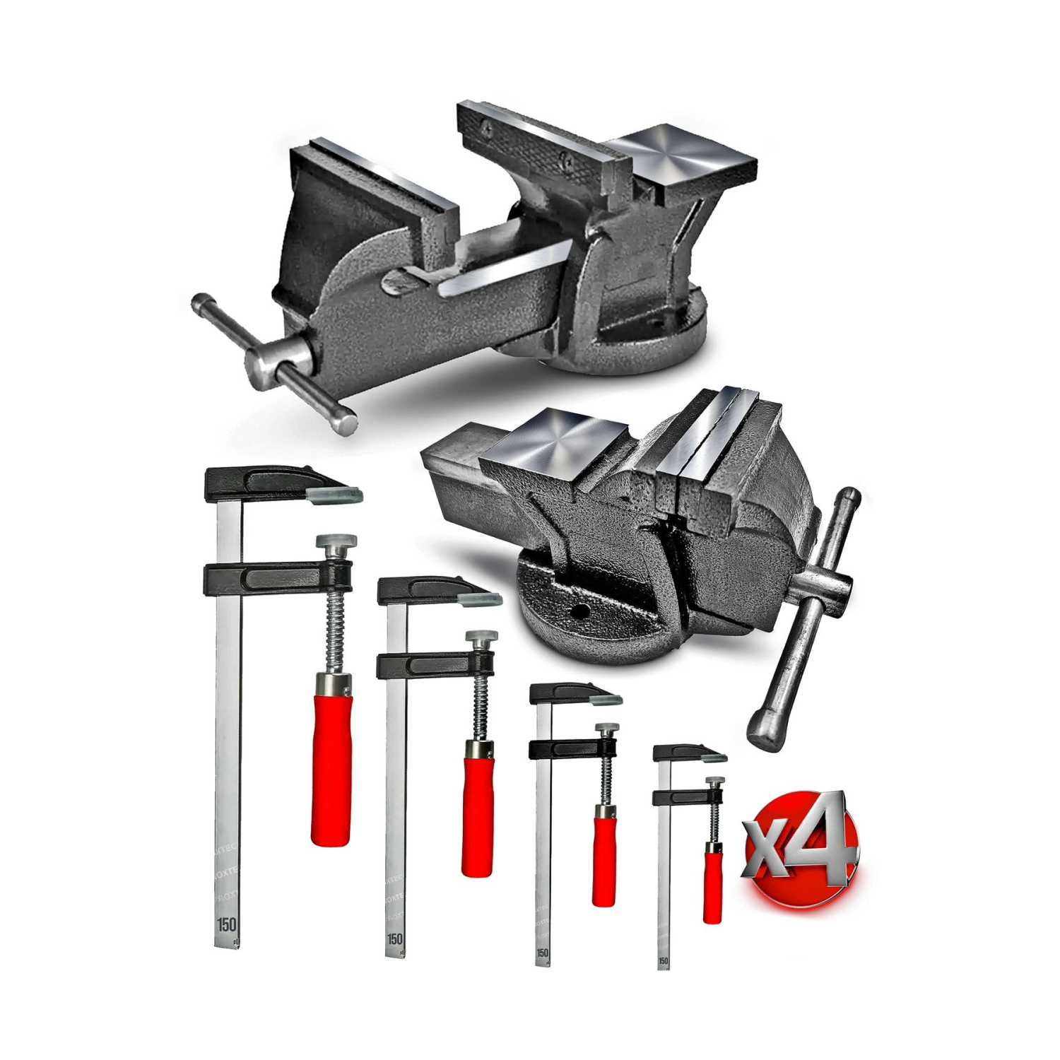 Profesyonel 5parça Masa Tezgah Mengenesi 80mm+ F 150mmtipi Ahşap Çelik Mobilyacı Işkencesi Kıskaç 5x